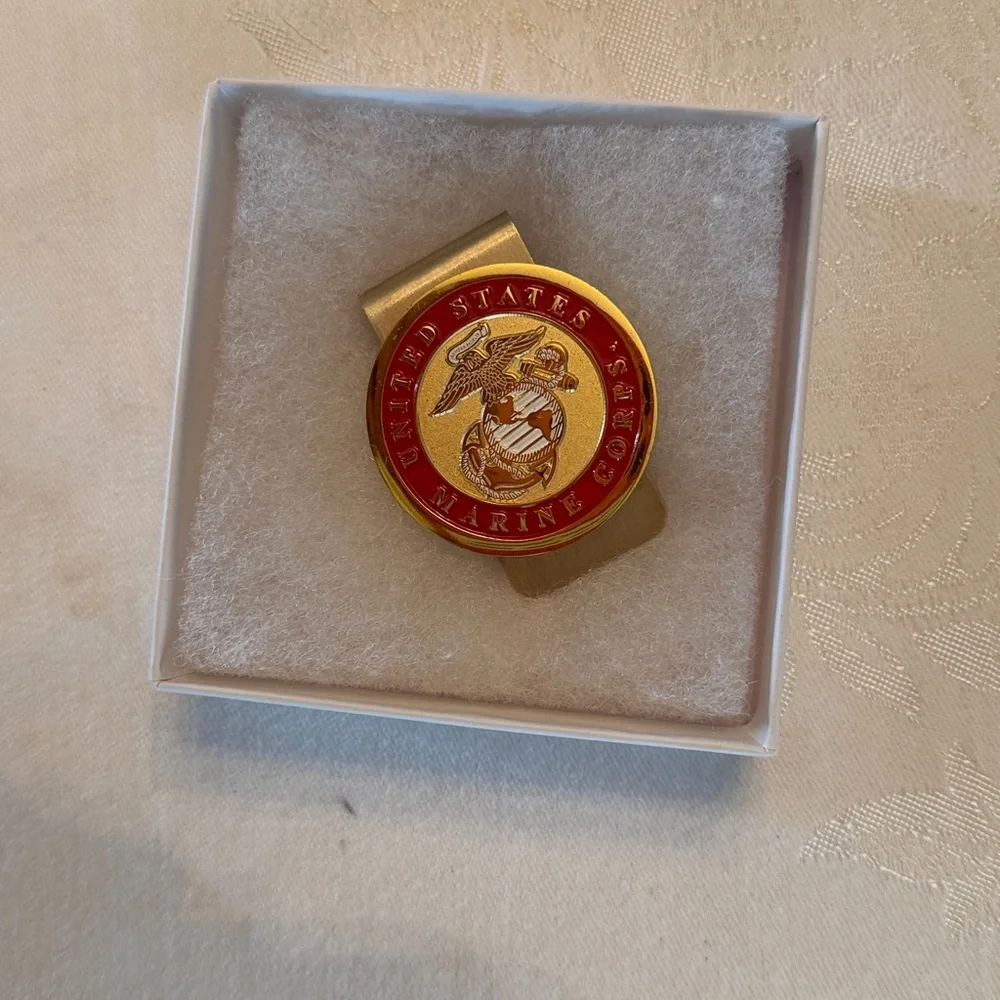 United States Marine Corps Challenge coin used to create a stunning money clip.